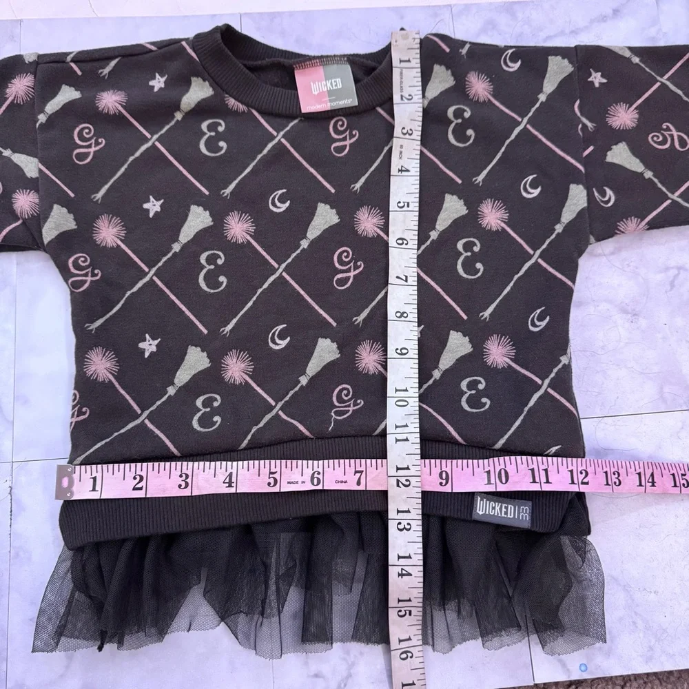 Modern Moments x Wicked Black Wand & Broom Sweatshirt with Tulle Skirt